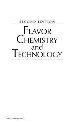 Reineccius G. Flavor Chemistry and Technology
