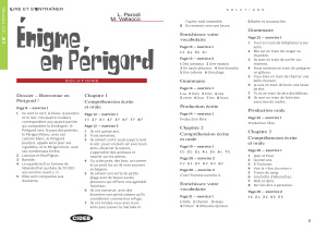 Parodi L., Vallaco M. Énigme de Périgord (A1). Solutions