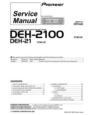 Автомагнитола PIONEER DEH-2100 DEH-21