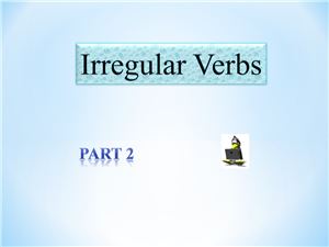 Irregular verbs-2 (New English File Elementary)