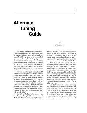 Bill Setshare Alternate Tuning Guide