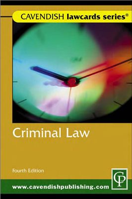 Cavendish LawCard series - Criminal law