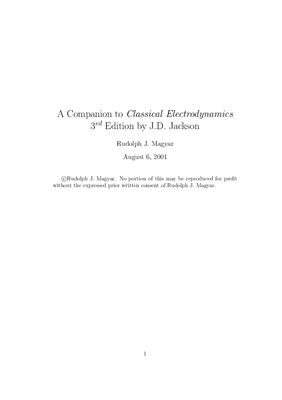 Magyar R. Companion to Classical Electrodynamics