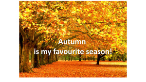 Autumn is my favourite season