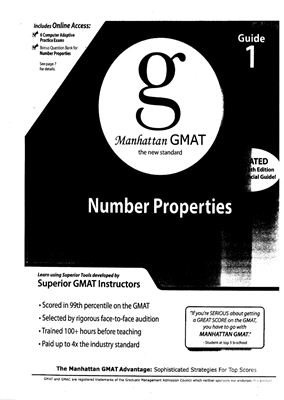 Manhattan GMAT. Number Properties. Guide 1