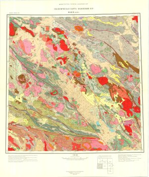 Геологическая карта Казахской ССР, 1: 500 000. M-44-В Жарма
