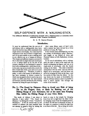 Barton-Wright E.W. Self-Defense with a Walking-stick