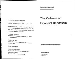 Marazzi C. The Violence of Financial Capitalism