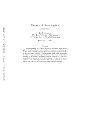 Cotaescu Ion. Elements of Linear Algebra. Lecture Notes