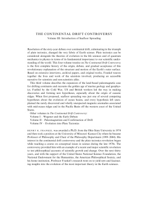 Frankel H.R. The Continental Drift Controversy. Volume 3. Introduction of Seafloor Spreading