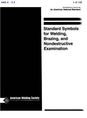 ANSI/AWS A2.4-98 - Standard Symbols for Welding, Brazing, and Nondestructive Examination