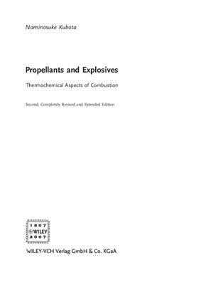 Kubota N. Propellants and Explosives: Thermochemical Aspects of Combustion