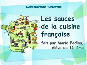 Les sauces de la cuisine française
