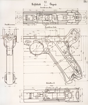 Чертежи пистолета Парабеллум (Швейцария). Pistole 1906