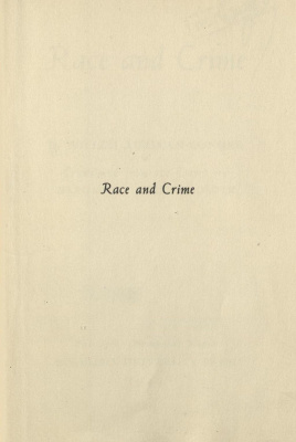 Bonger W.A. Race and Crime
