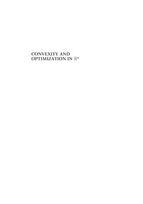 Berkovitz L.D. Convexity and Optimization in R^n
