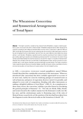 Gawboy, Anna: The Wheatstone Concertina and Symmetrical Arrangements of Tonal Space