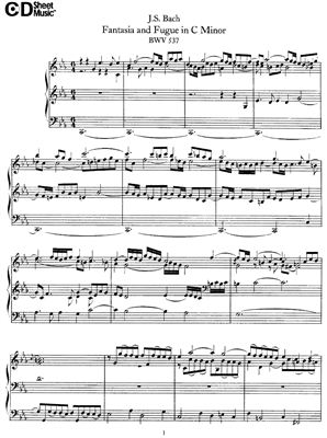 Бах И.С. Фантазия и Фуга До Минор (BWV 537)
