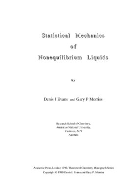 Evans D., Morriss. Statistical Mechanics of Nonequilibrium Liquids