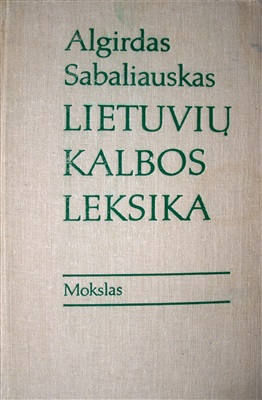 Sabaliauskas Algirdas. Lietuvių kalbos leksika