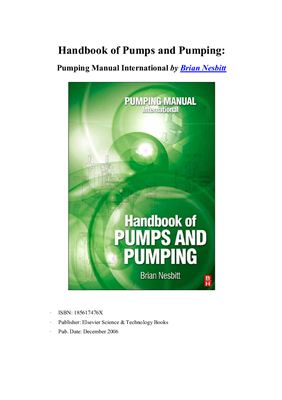 Nesbitt B. Handbook of Pumps and Pumping: Pumping Manual International