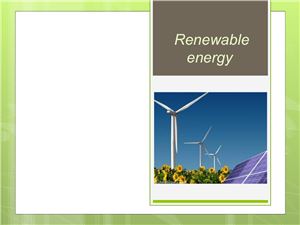 Renewable energy - Возобновляемая енергетика