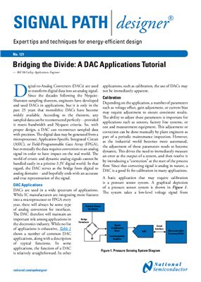 National Semiconductor. Bridging the Divide: A DAC Applications Tutorial