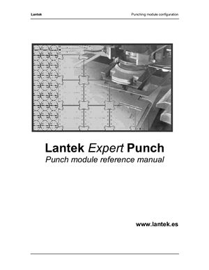 Lantek Expert Punch. Punch module reference manual. Punching module configuration