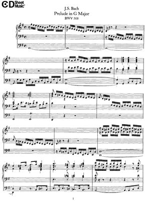 Бах И.С. Прелюдия Соль Мажор (BWV 568)