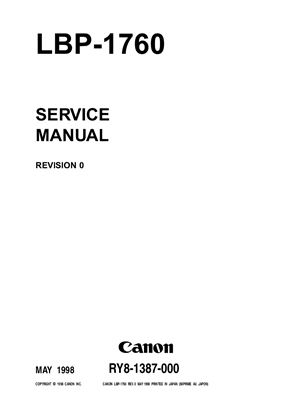 Canon LBP-1760. Service Manual