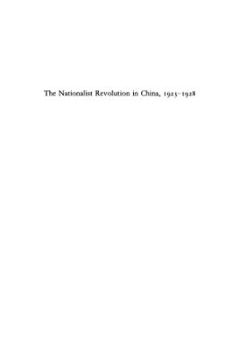 Wilbur C.M. The Nationalist Revolution in China, 1923 - 1928