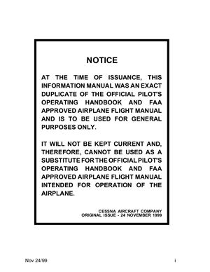 Cessna-172R Skyhawk Information Manual