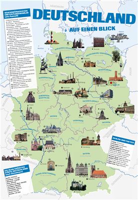 Landeskunde Deutschland-Plakat (A3) Sehenswürdigkeiten