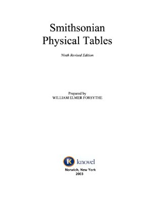 Forsythe W.E. Smithsonian Physical Tables
