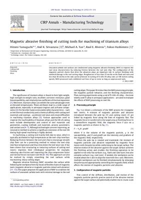 Yamaguchi H. (et al.) Magnetic abrasive finishing of cutting tools for machining of titanium alloys