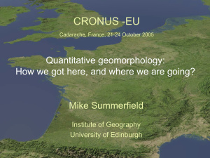 Quantitative geomorphology: How we got here, and where we are going?