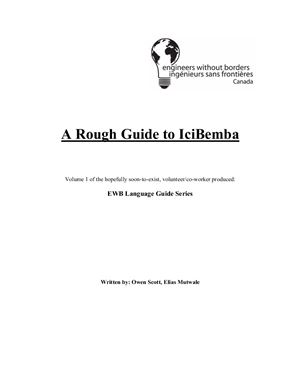 Scott O., Mutwale E. A Rough Guide to IciBemba