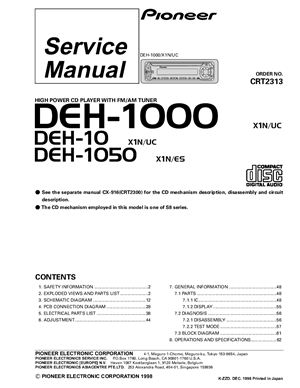 Автомагнитола PIONEER DEH-1000 DEH-10 DEH-1050