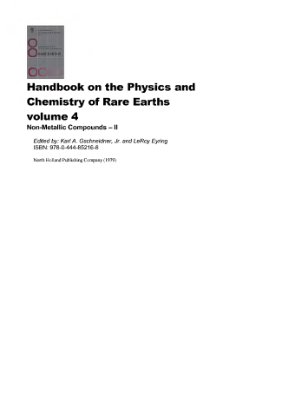 Gschneidner K.A., Jr. et al. (eds.) Handbook on the Physics and Chemistry of Rare Earths. V.04
