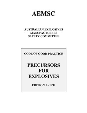 Руководство - Code of good practice Precursors for explosives Edition 1 - 1999