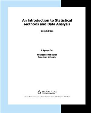 Ott R.L., Longnecker M.T. An Introduction to Statistical Methods and Data Analysis