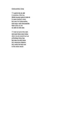 Песня к уроку Cheburashka's Song in English