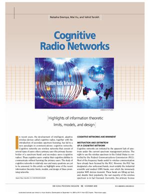 Devroye N., Vu M., Tarokh V. Cognitive Radio Networks