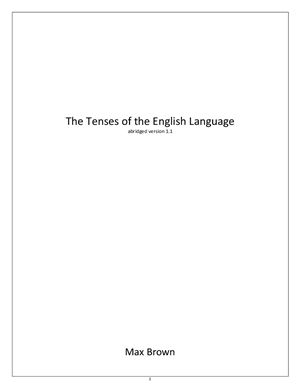 Brown M. The Tenses of the English Language