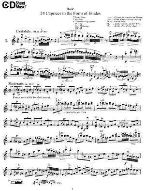 Роде Пьер. 24 каприса для скрипки