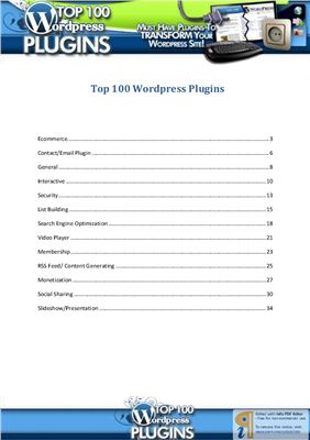 Top 100 Wordpress Plugins