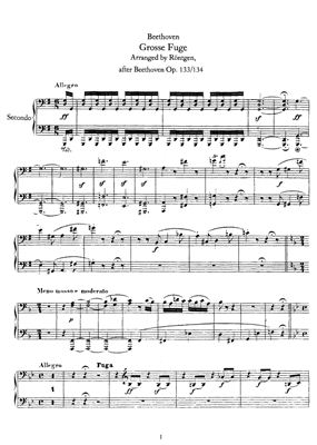Бетховен Л. Grosse Fuge. Op 133/134