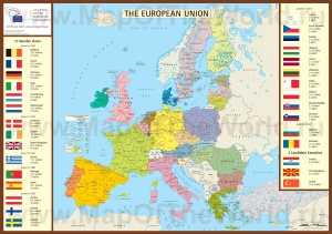 Подробная карта ЕС