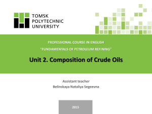 Composition of Crude Oils