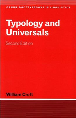 Croft W. Typology and universlas